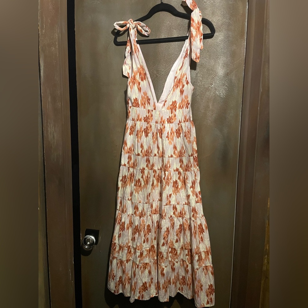 House of Harlow 1960 Orange and White Maxi Dress - Picture 3 of 4